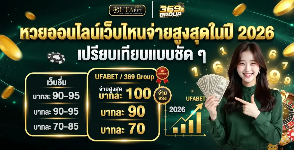 เว็บหวยจ่ายสูง 2026 แทงหวยออนไลน์ที่ UFAX369 จ่ายหนักที่สุด